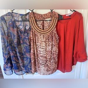 3 piece Boho Blouse/Tank Fall Bundle